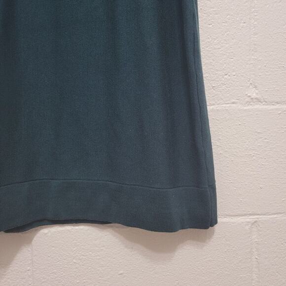 J Howard Dark Green Knit Dress XL Cowl Neck Dolman Bodycon Belt - Picture 10 of 13